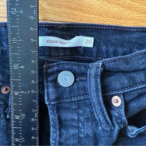 Black Levi Strauss & Co Wedgie Skinny Jeans - Picture 3 of 6